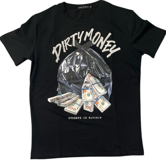 Dirty money graphic tee Sz various black - Picture 1 of 3